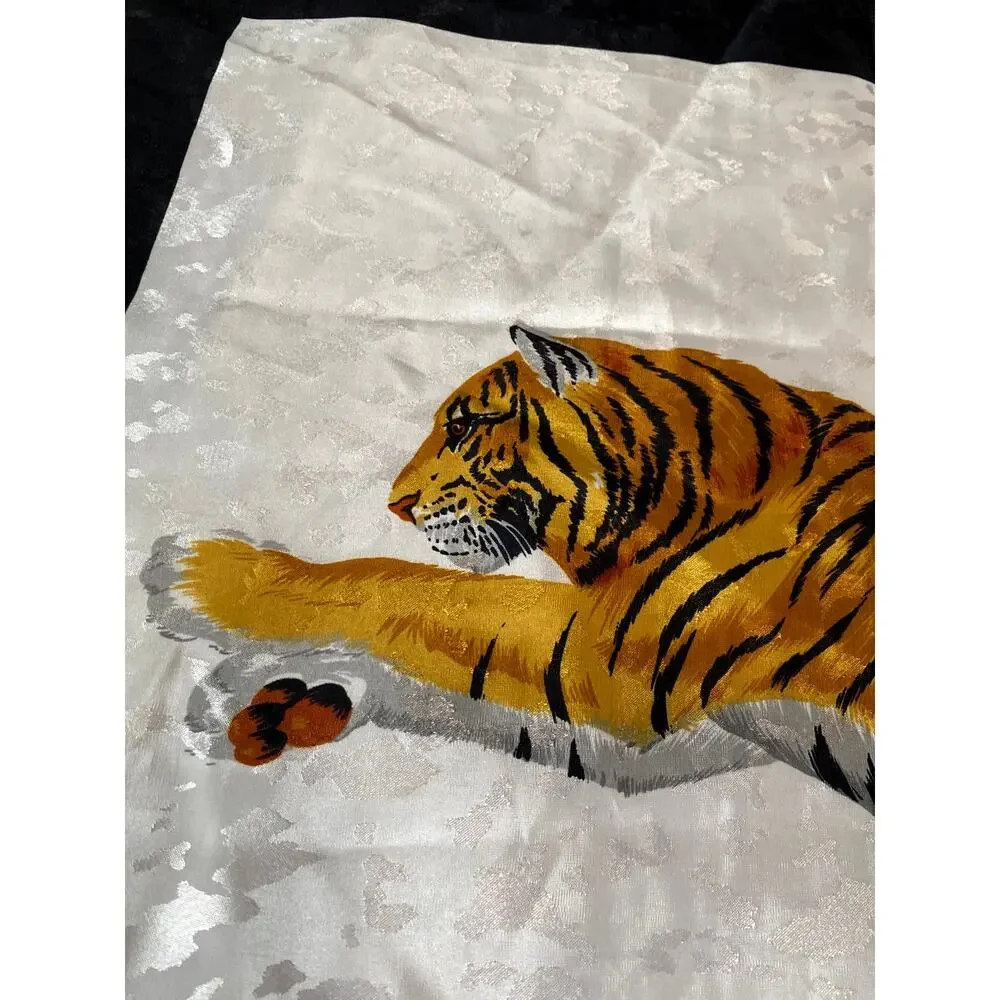 Vintage Tiger Jungle Scarf Massive Wall Tapestry Animal Print Wrap 35x45
